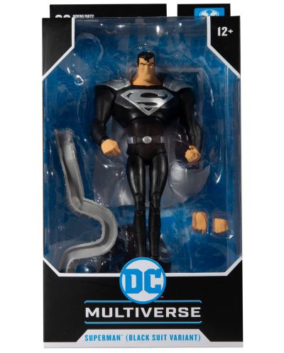 Figurina de actiune McFarlane DC Comics: Multiverse - Superman (The Animated Series) (Black Suit Variant), 18 cm - 8