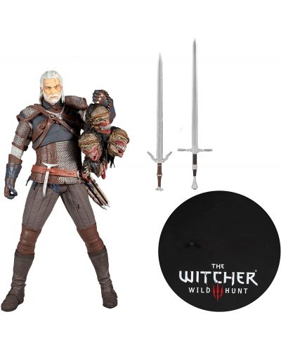 Figurina de actiune McFarlane Games: The Witcher - Geralt (with heads), 30 cm - 5