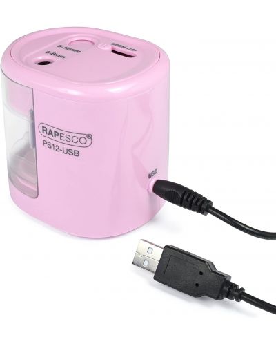 Ascutitoare electrica Rapesco - PS12, roza - 2