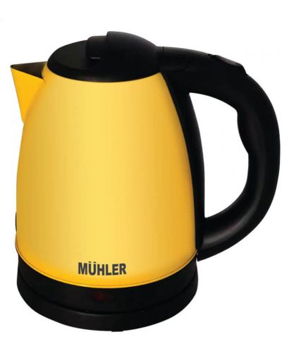 Fierbător electric Muhler - WK-2077Y, 1500W, 2l, galben/negru - 1