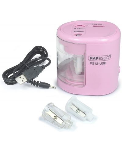 Ascutitoare electrica Rapesco - PS12, roza - 1