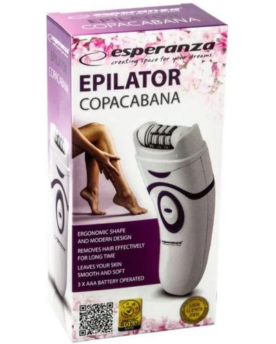Epilator Esperanza - Copacabana EBD002V, 2 etape, albastru - 2