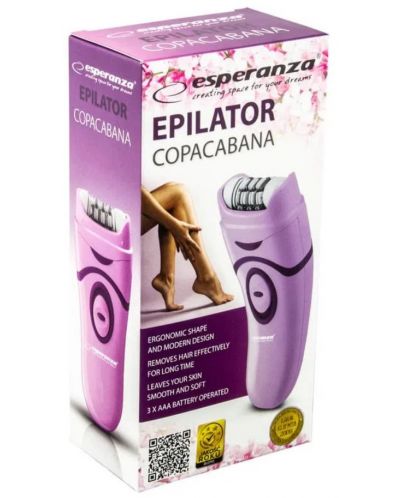 Epilator Esperanza - Copacabana EBD002V, 2 etape, violet - 2