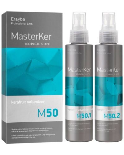 Erayba MasterKer Sistem pentru volum cu keratină și acizi multifructiferi M50, 2 x 150 ml - 1