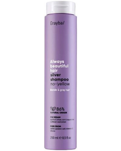 Erayba ABH Silver  Șampon tonifiant pentru nuanțe de galben nedorite, 250 ml - 1