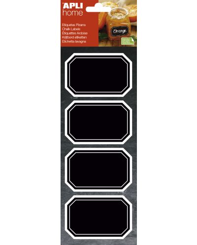 Etichete cu tabla neagra APLI - Dreptunghiulare, 8 bucati - 1