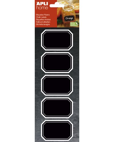 Etichete cu tabla neagra APLI - Dreptunghiulare, 12 bucati - 1