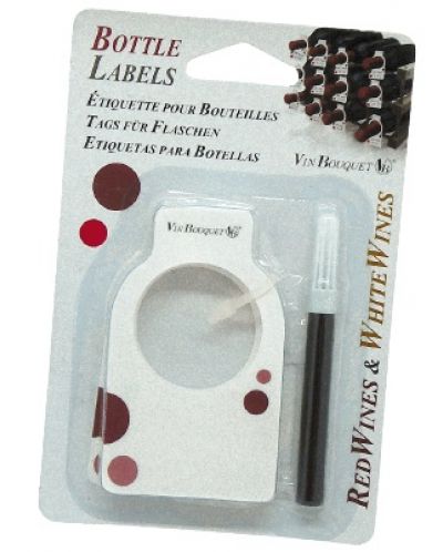 Etichete pentru sticle Vin Bouquet - Red and white, 2 x 12 cm - 6