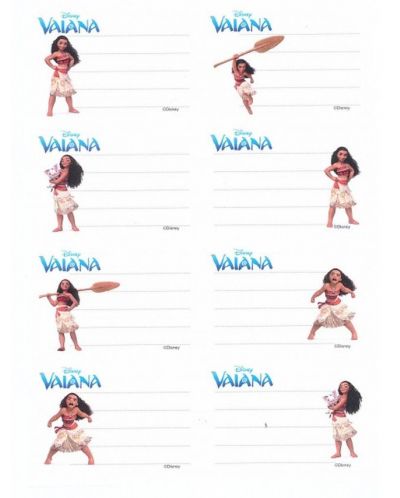 Etichete scolare Starpak - Brave Vayana, 8 buc - 1