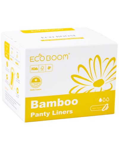 Absorbante biodegradabile din bambus de zi cu zi Eco Boom - Premium, 30 buc - 1