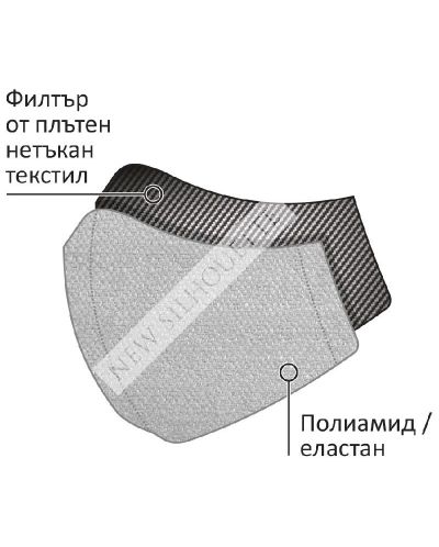 Masca de protectie pentru copii - Spatiu, doua straturi, cu clema metalica, 6-12 ani - 2