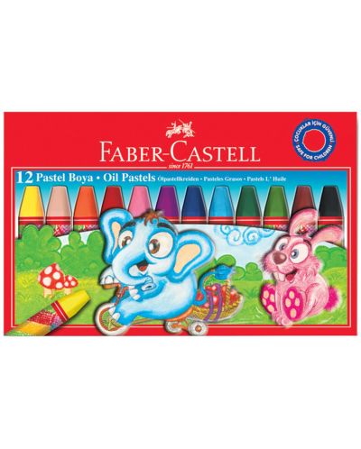 Pasteluri uleioase Faber-Castell - 12 culori - 1