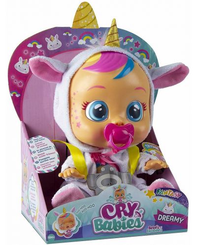 Papusa bebe plangacios cu lacrimi IMC Toys Cry Babies - Fantasy Dreamy  - 2