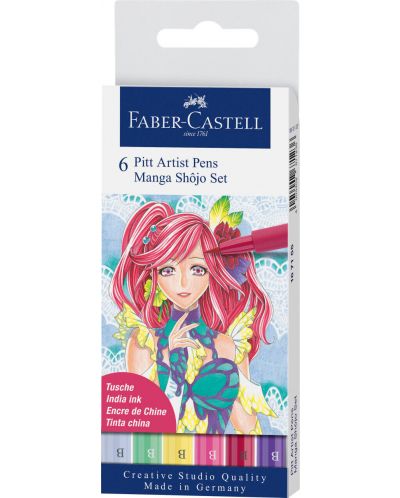 Faber-Castell Pitt Artist - Manga Shojo, 6 culori - 1