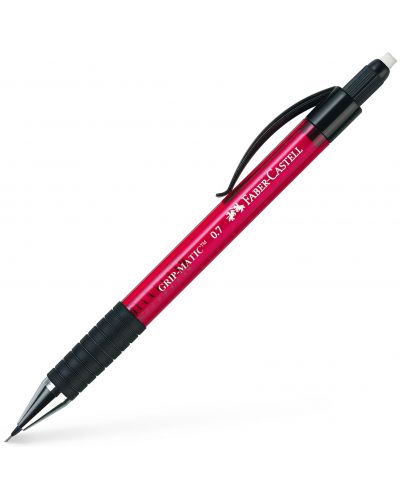Creion automatic Faber-Castell Grip Matic - 0.7 mm, rosu - 1