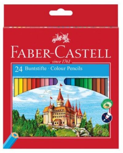 Set creioane colorate Faber-Castell - Castel, 24 bucati  - 1