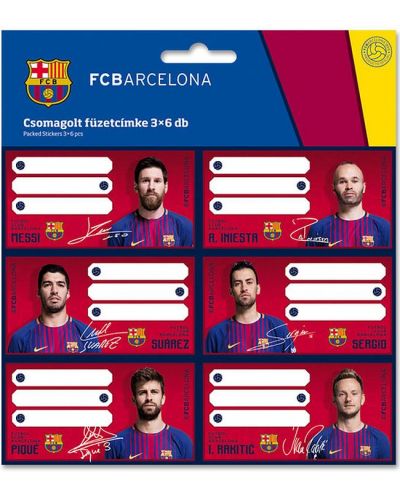 Set etichete scolare Ars Una - FC Barcelona, 18 bucati - 1