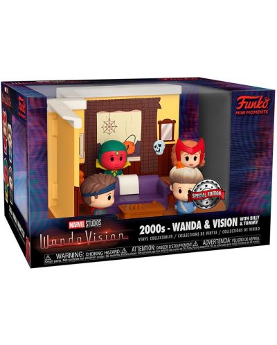Figurina Funko POP! Mini Moments: WandaVision - 2000s Wanda & Vision with Billy & Tommy (Special Edition) - 2
