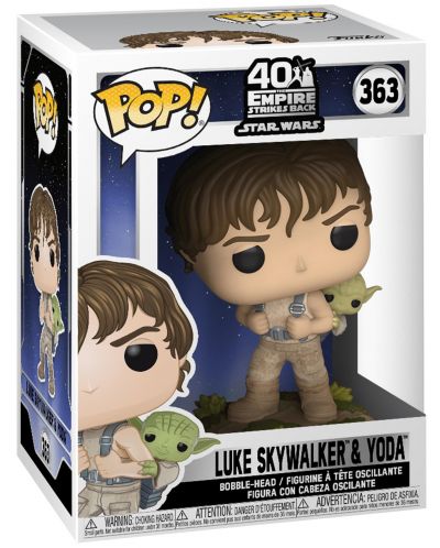 Figurina Funko POP! Star Wars: 40Years Empire Strikes - Luke Skywalker & Yoda #363 - 2