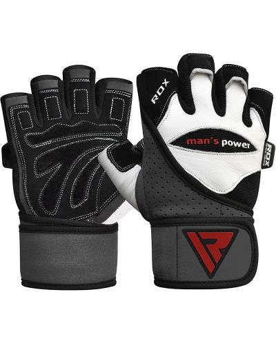 Mănuși de fitness RDX - L1, mărimea L, alb/negru - 1