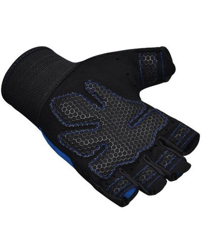 Mănuși de fitness RDX - W1 Half+, albastru/negru - 6