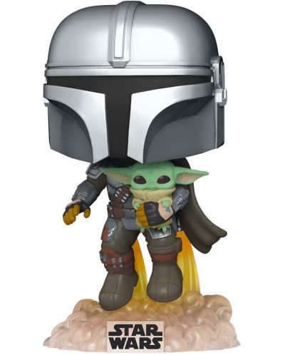 Figurina Funko POP! Television: The Mandalorian - Mando Flying with Jet Pack #402 - 1