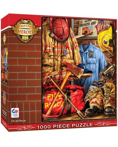 Puzzle Master Pieces de 1000 piese - Pompieri si salvatori, Dona Gelsinger - 1