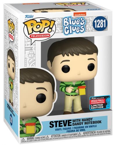 Figurină Funko POP! Television: Blue's Clues - Steve with Handy Dandy Notebook (Convention Limited Edition) #1281 - 2