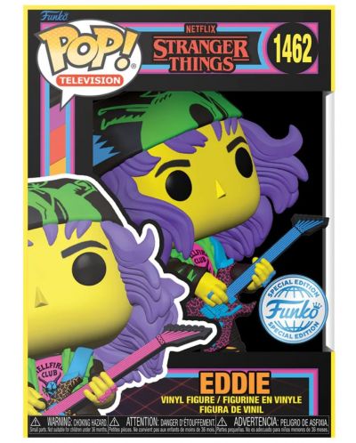 Figura Funko POP! Television: Stranger Things - Eddie (Blacklight) (Special Edition) #1462 - 2