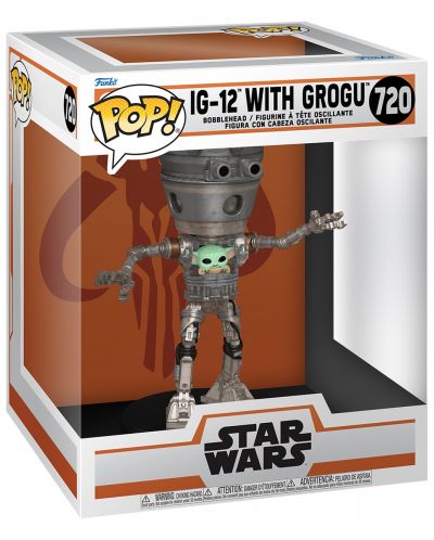 Figurină Funko POP! Deluxe: The Mandalorian - IG-12 with Grogu #720 - 2