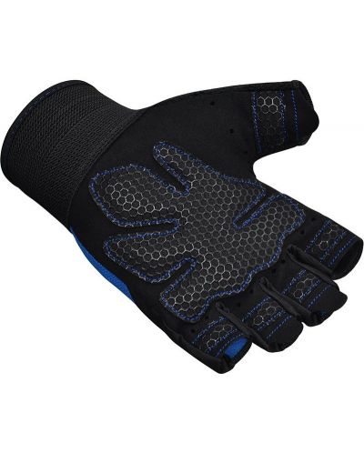Mănuși de fitness RDX - W1 Half, albastru/negru - 4