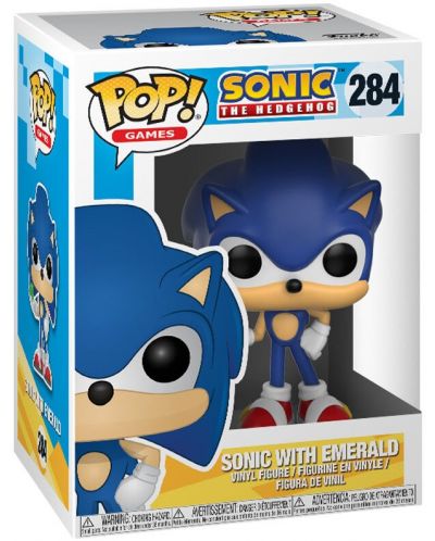 Figurina Funko Pop! Games: Sonic The Hedgehog - Sonic With Emerald, #284 - 2