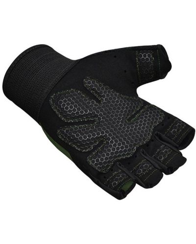 Mănuși de fitness RDX - W1 Half+, verde/negru - 7