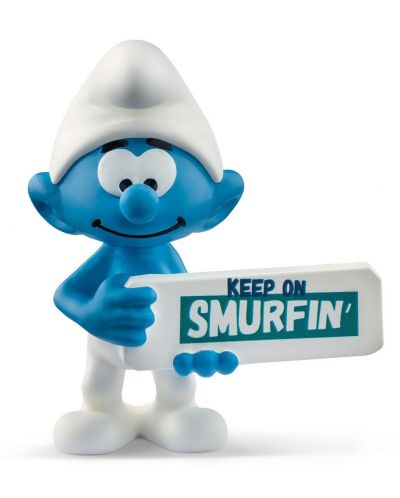 Figurină Schleich The Smurfs - Ștrumf cu semnul "Smurf" - 1