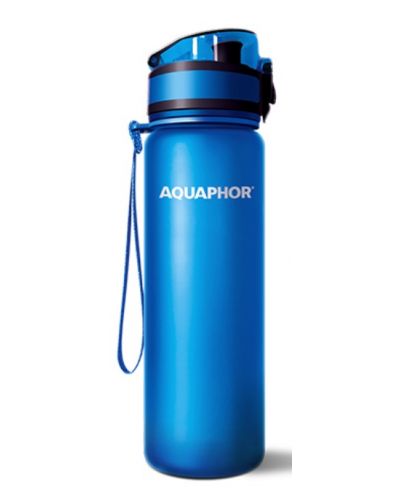 Sticlă filtrantă pentru apă Aquaphor - City, 160010, 0,5 l, albastru - 1