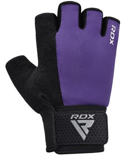 Mănuși RDX Fitness - W1 Half+, violet/negru - 5