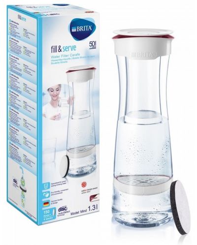 Carafă filtrantă pentru apă BRITA - Fill&Serve Mind, 1.3 l, afine - 5