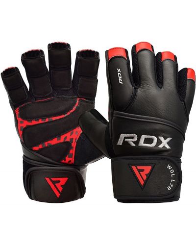 Mănuși de fitness RDX - L7 Micro Plus, negru/roșu - 1