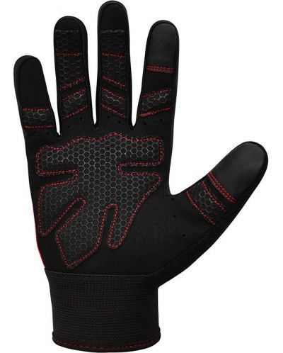 Mănuși de fitness RDX - W1 Full Finger, roșu/negru - 3