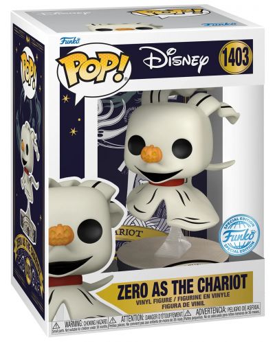 Figura Funko POP! Disney: The Nightmare Before Christmas - Zero as the Chariot (Special Edition) #1403 - 2