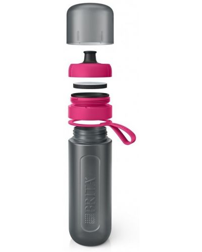 Sticlă filtrantă pentru apă BRITA - Fill&Go Active, 0.6 l, roz - 3