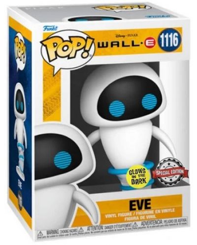 Figurina Funko POP! Disney: Wall-E - Eve (Glows in the Dark) (Special Edition) #1116 - 2