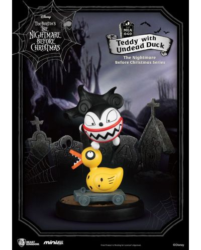 Figurină Beast Kingdom Disney: Nightmare Before Christmas - Teddy with Undead Duck (Mini Egg Attack), 8 cm - 2
