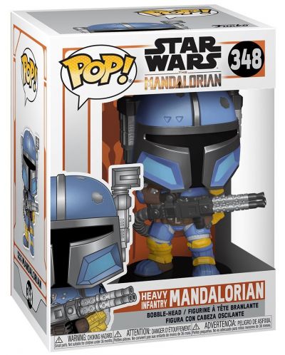 Figurina Funko Pop! Star Wars: The Mandalorian - Heavy Infantry Mandalorian, #348 - 2