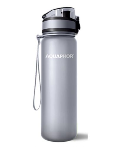 Sticlă filtrantă pentru apă Aquaphor - City, 160009, 0,5 l, gri - 1