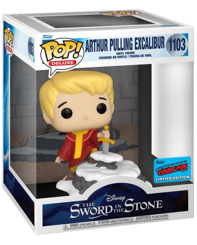 Figurină Funko POP! Deluxe: The Sword in the Stone - Arthur Pulling Excalibur (Convention Limited Edition) #1103 - 2