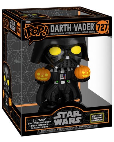 Figurină Funko POP! Movies: Star Wars - Darth Vader  (Lights Up!) #727, 15 cm - 2