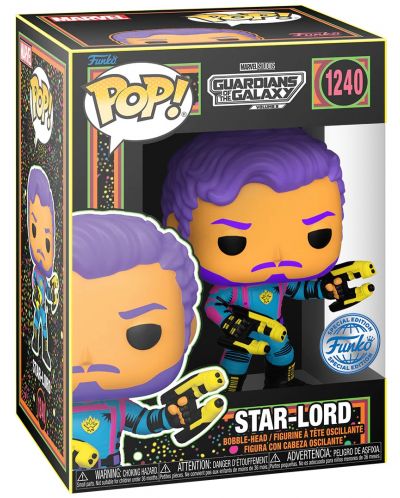 Figurină Funko POP! Marvel: Guardians of the Galaxy - Star-Lord (Blacklight) (Special Edition) #1240 - 2