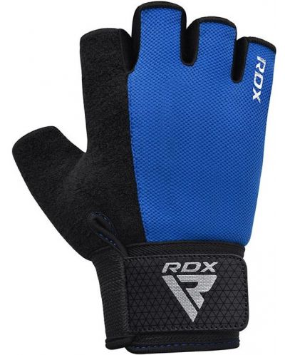 Mănuși de fitness RDX - W1 Half+, albastru/negru - 3