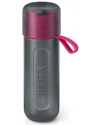 Sticlă filtrantă pentru apă BRITA - Fill&Go Active, 0.6 l, roz - 1